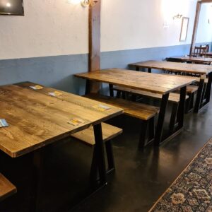 Solid Oak Coffee Table with Live Edge